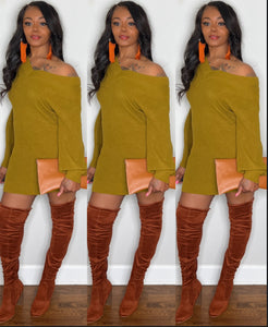 Olive Sweater Dress