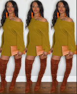 Olive Sweater Dress